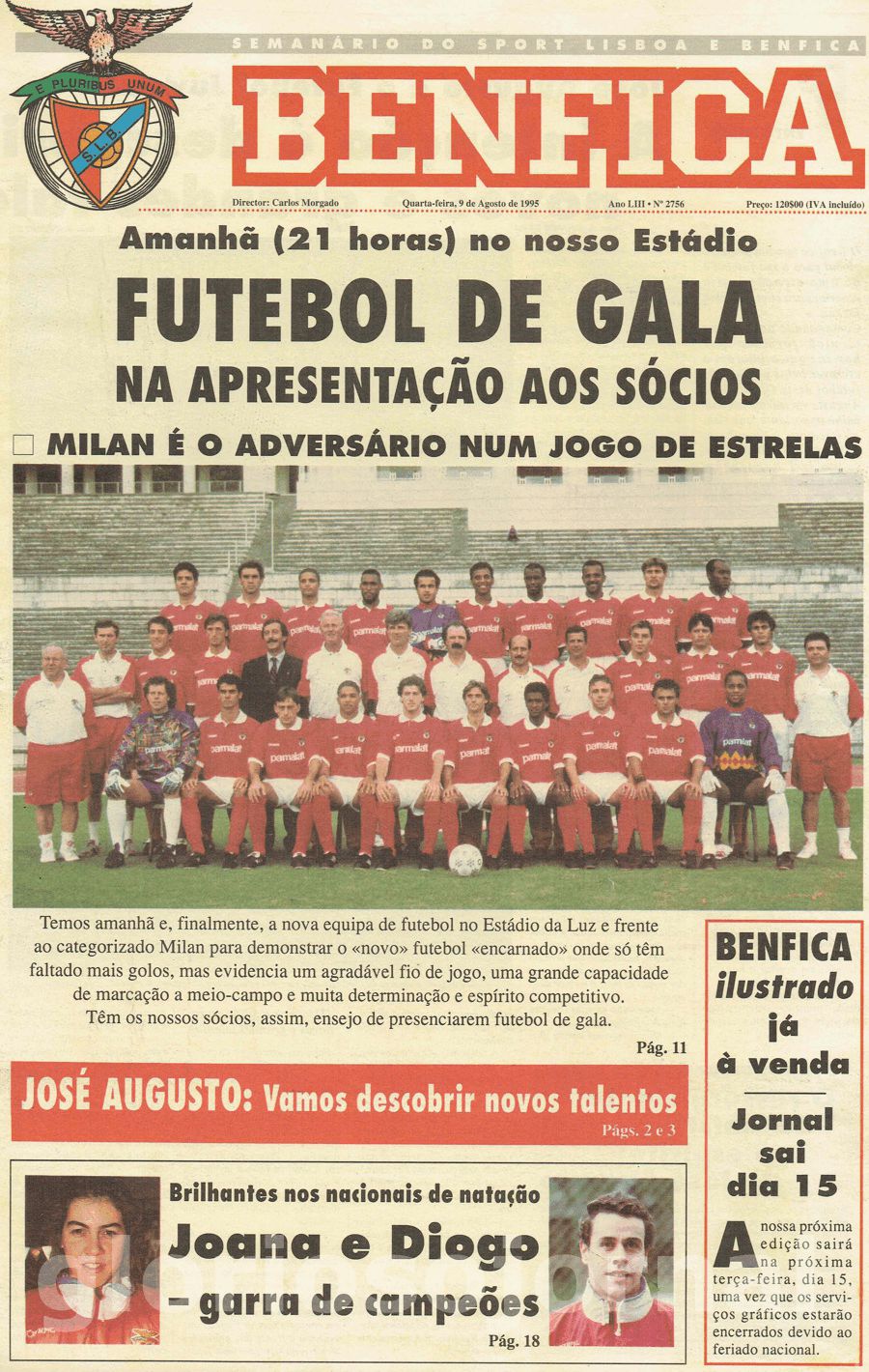 jornal o benfica 2756 1995-08-09